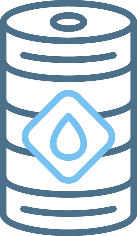Oil Barrel Line Two Colour Icon Design vector