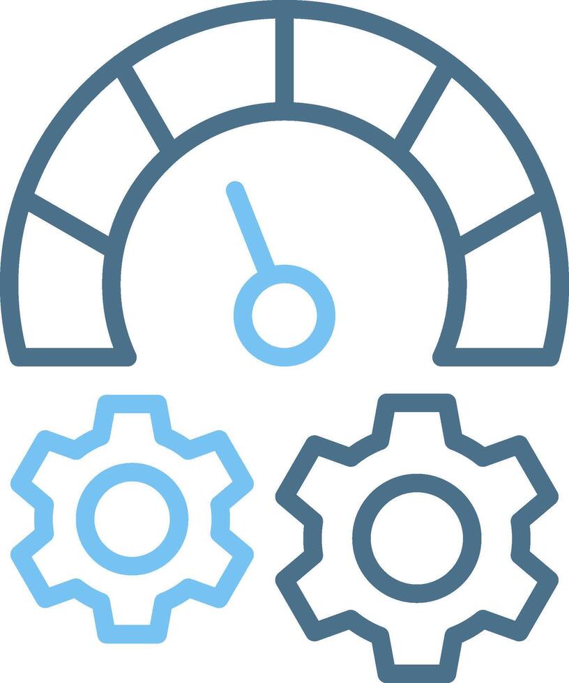 Optimization Line Two Colour Icon Design vector