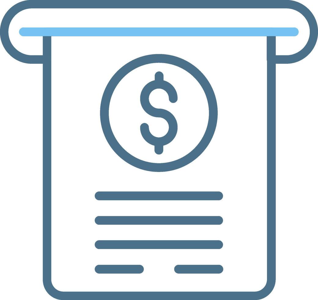 Payroll Line Two Colour Icon Design vector