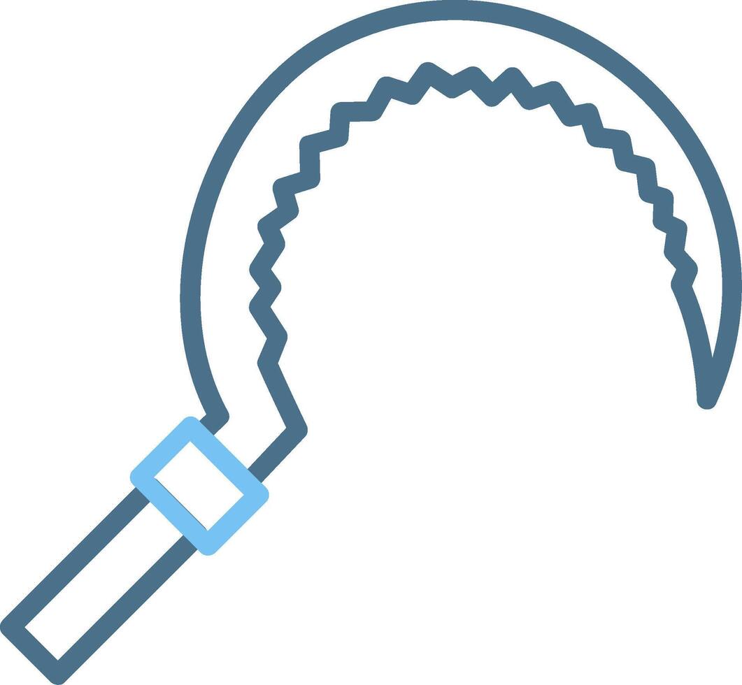 Sickle Line Two Colour Icon Design vector