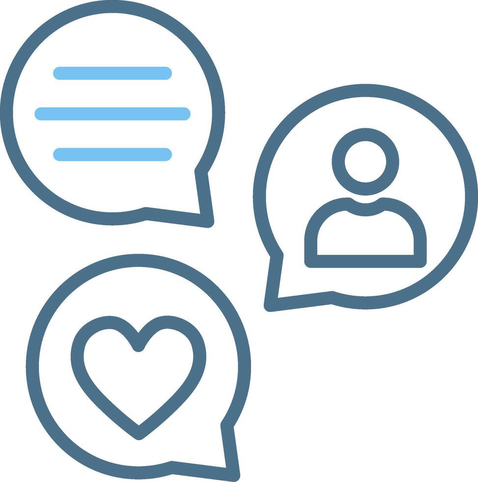 Social Engagement Line Two Colour Icon Design vector