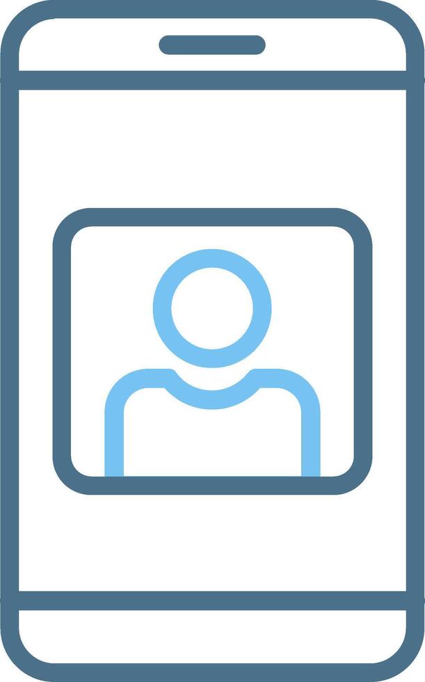 User Line Two Colour Icon Design vector
