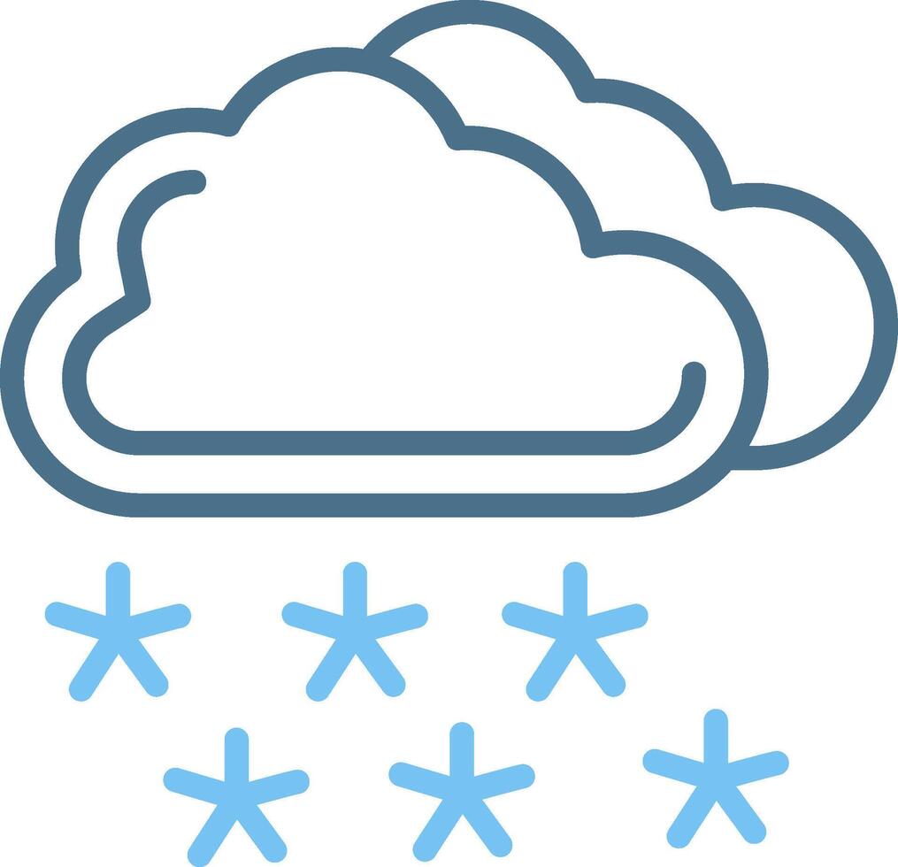 Winter Line Two Colour Icon Design vector