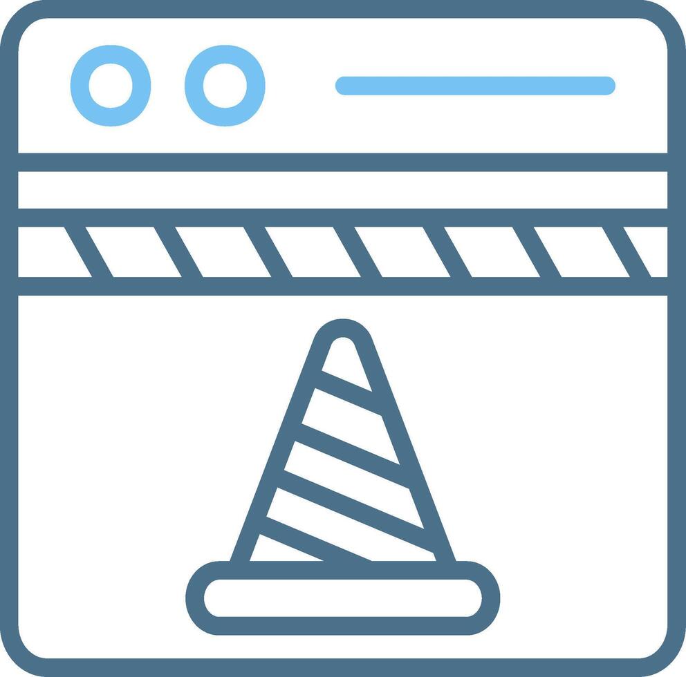 Website Under Construction Line Two Colour Icon Design vector