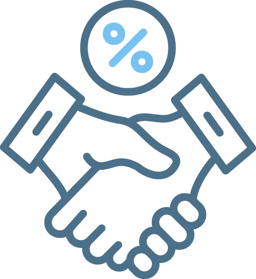 Business Line Two Colour Icon Design vector