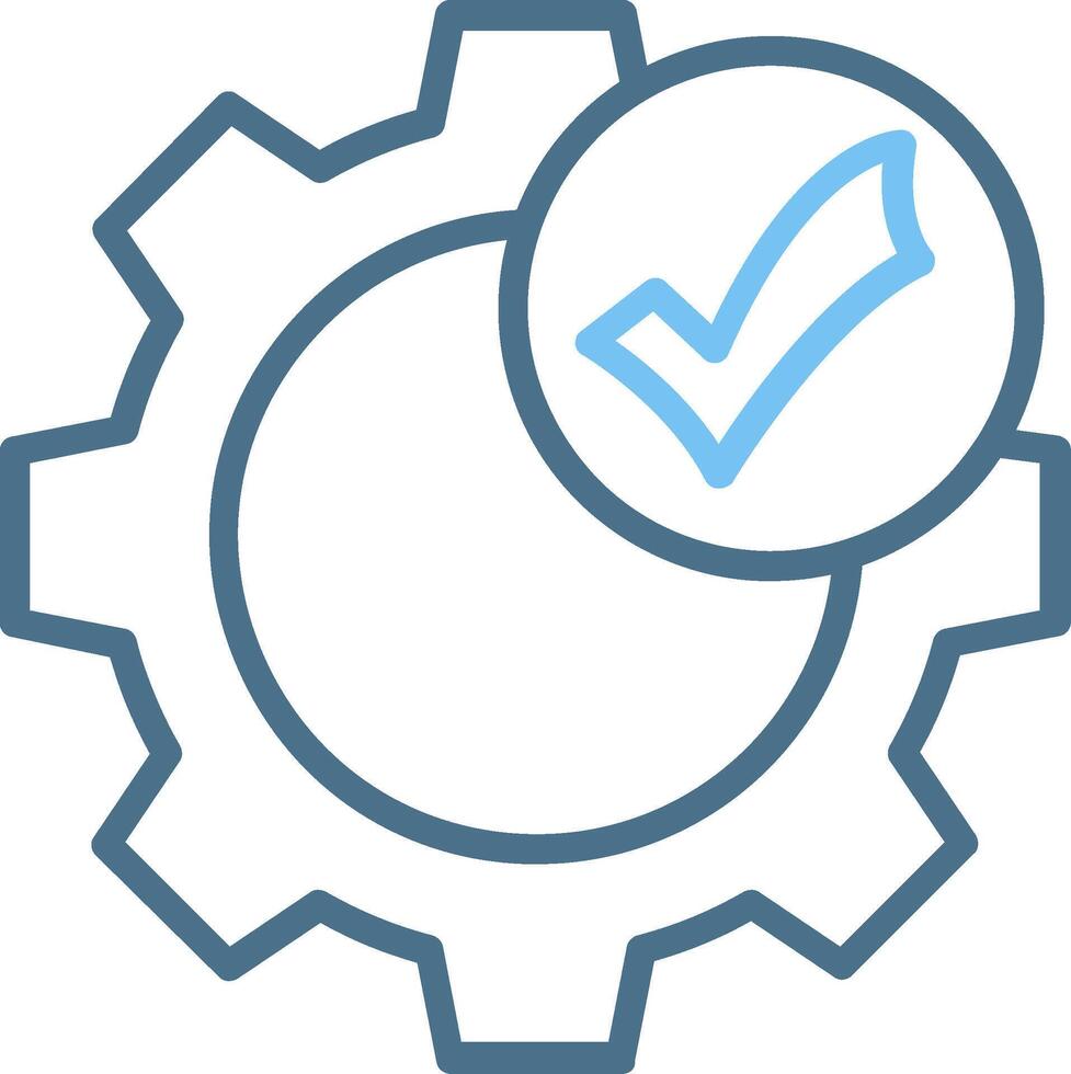 Gear Line Two Colour Icon Design vector