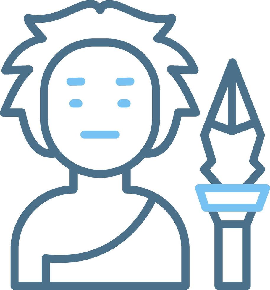 Hunter Male Line Two Colour Icon Design vector
