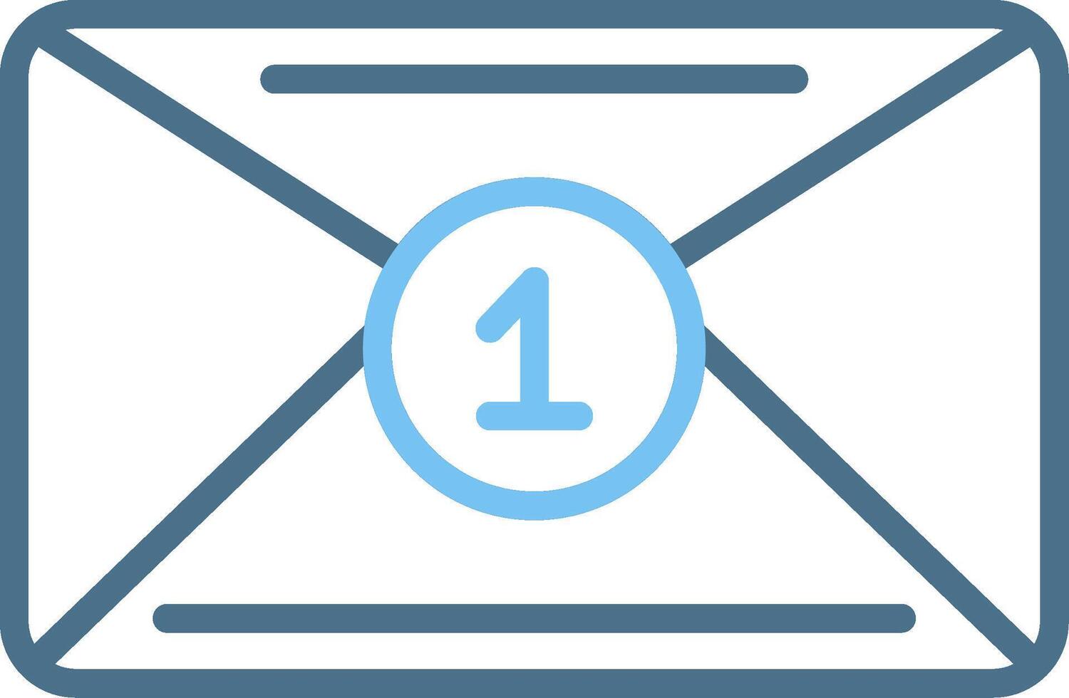 Mail Line Two Colour Icon Design vector