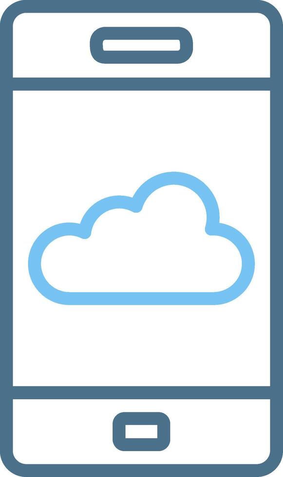 Smartphone Line Two Colour Icon Design vector
