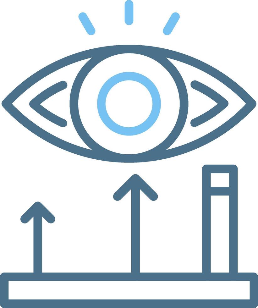 Viewpoint Line Two Colour Icon Design vector