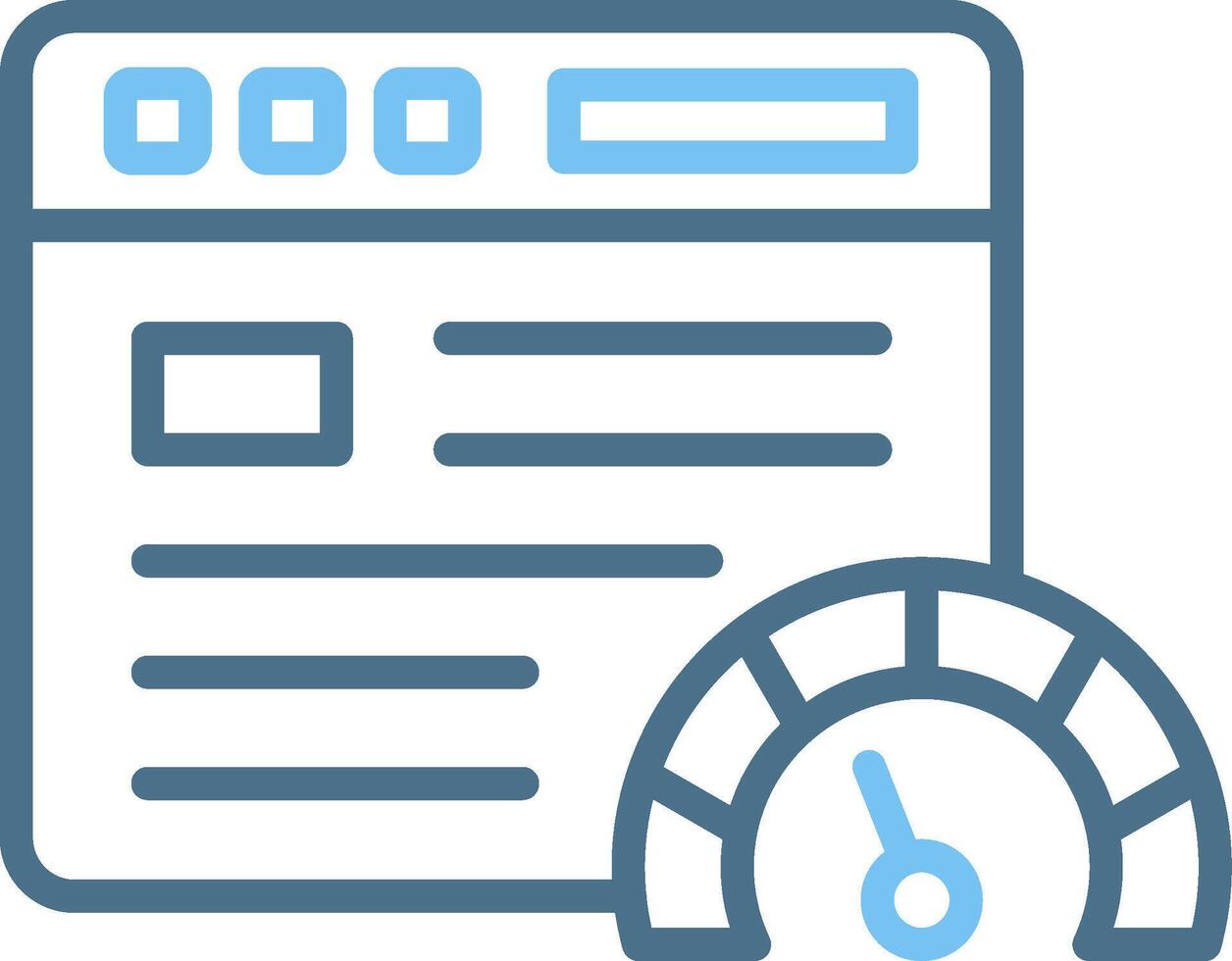 Website speed Line Two Colour Icon Design vector