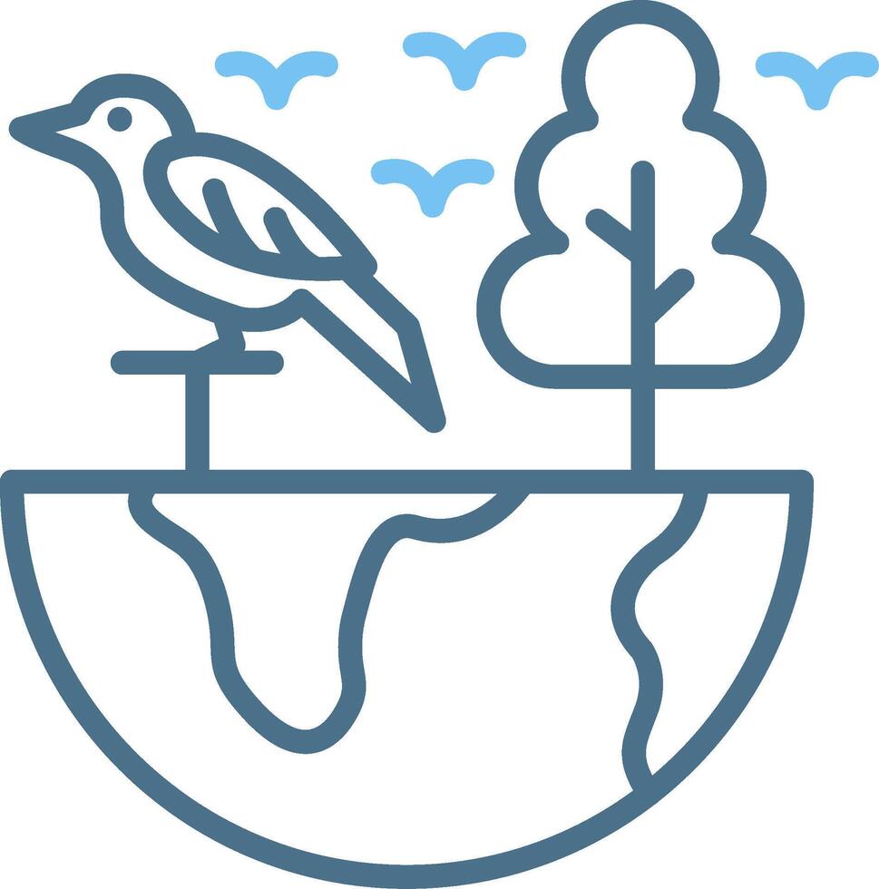 Biodiversity Line Two Colour Icon Design vector