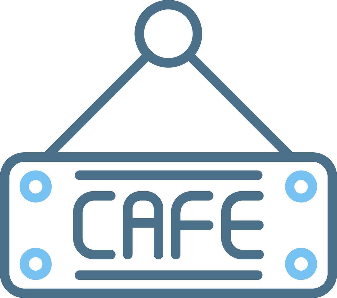 Cafe Line Two Colour Icon Design vector