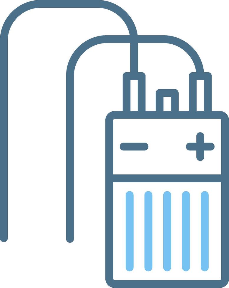 Capacitor Line Two Colour Icon Design vector