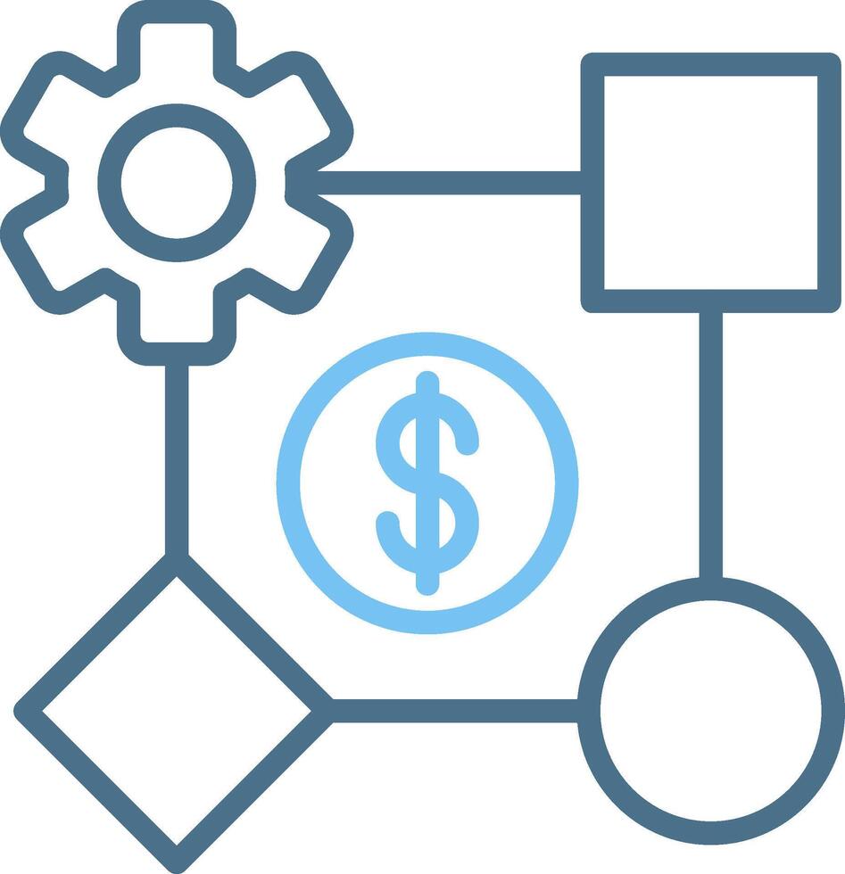 Business Model Line Two Colour Icon Design vector
