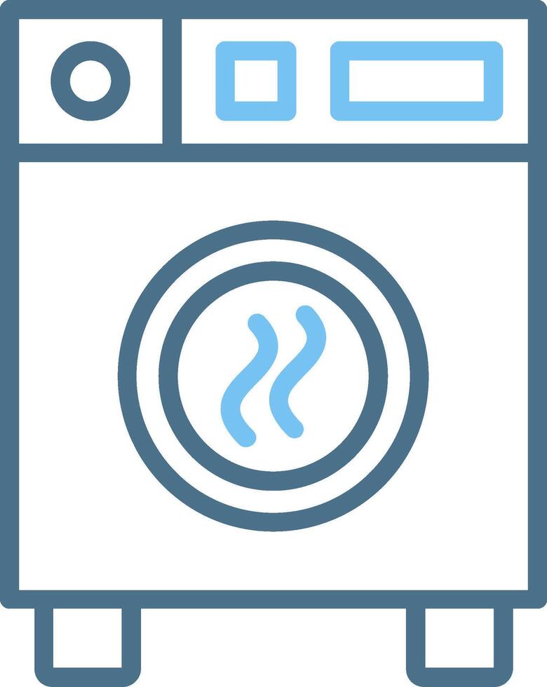 Dryer Line Two Colour Icon Design vector