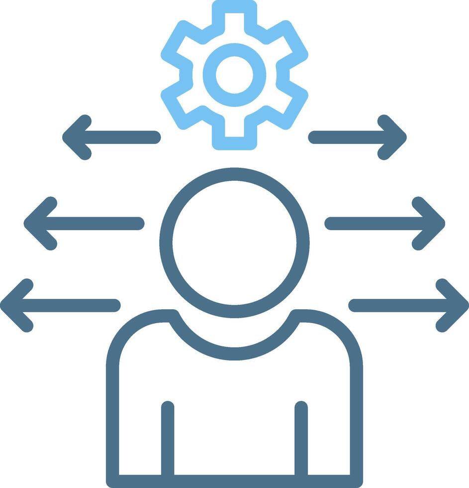 Flexible Line Two Colour Icon Design vector