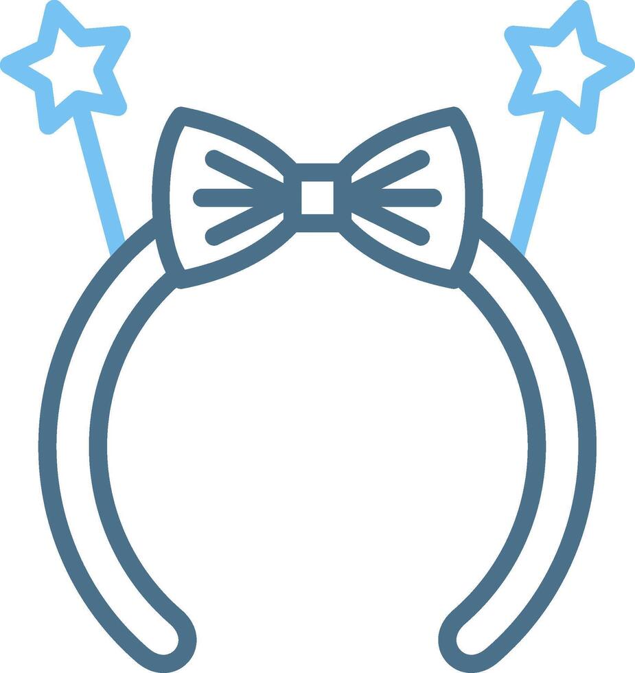 Headband Line Two Colour Icon Design vector
