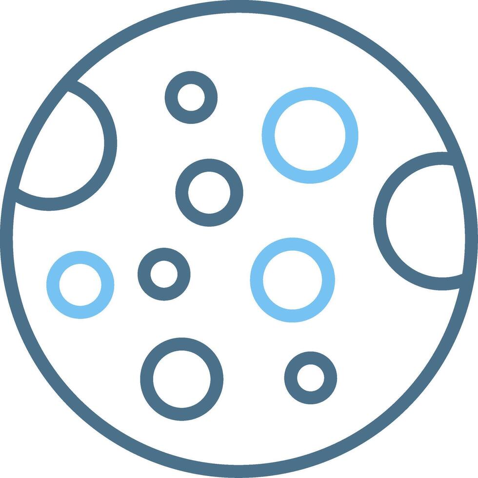 Moon Line Two Colour Icon Design vector