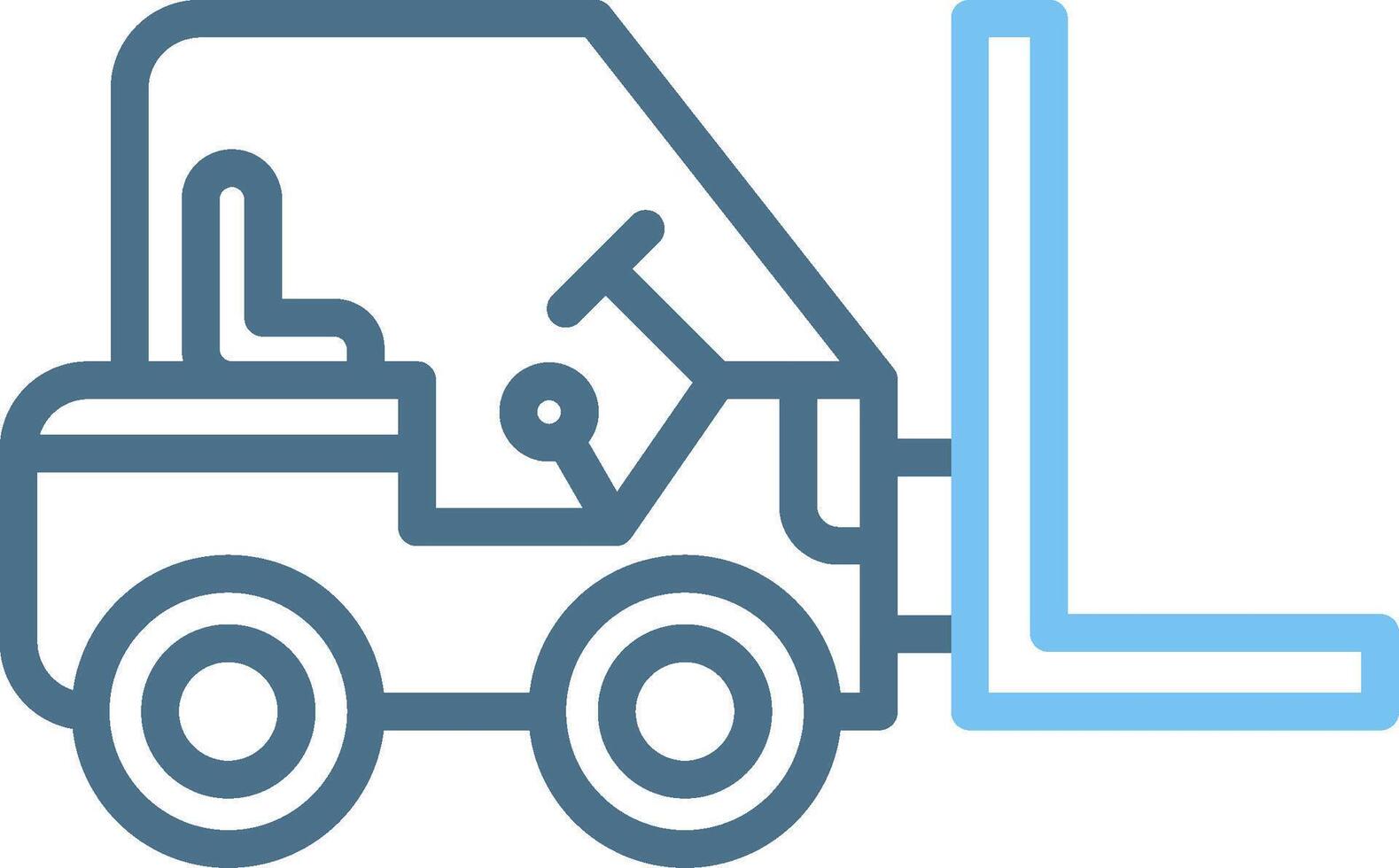 Forklift Line Two Colour Icon Design vector