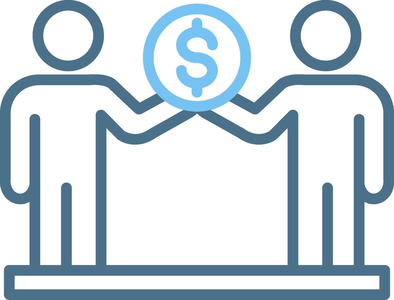 Funds Line Two Colour Icon Design vector