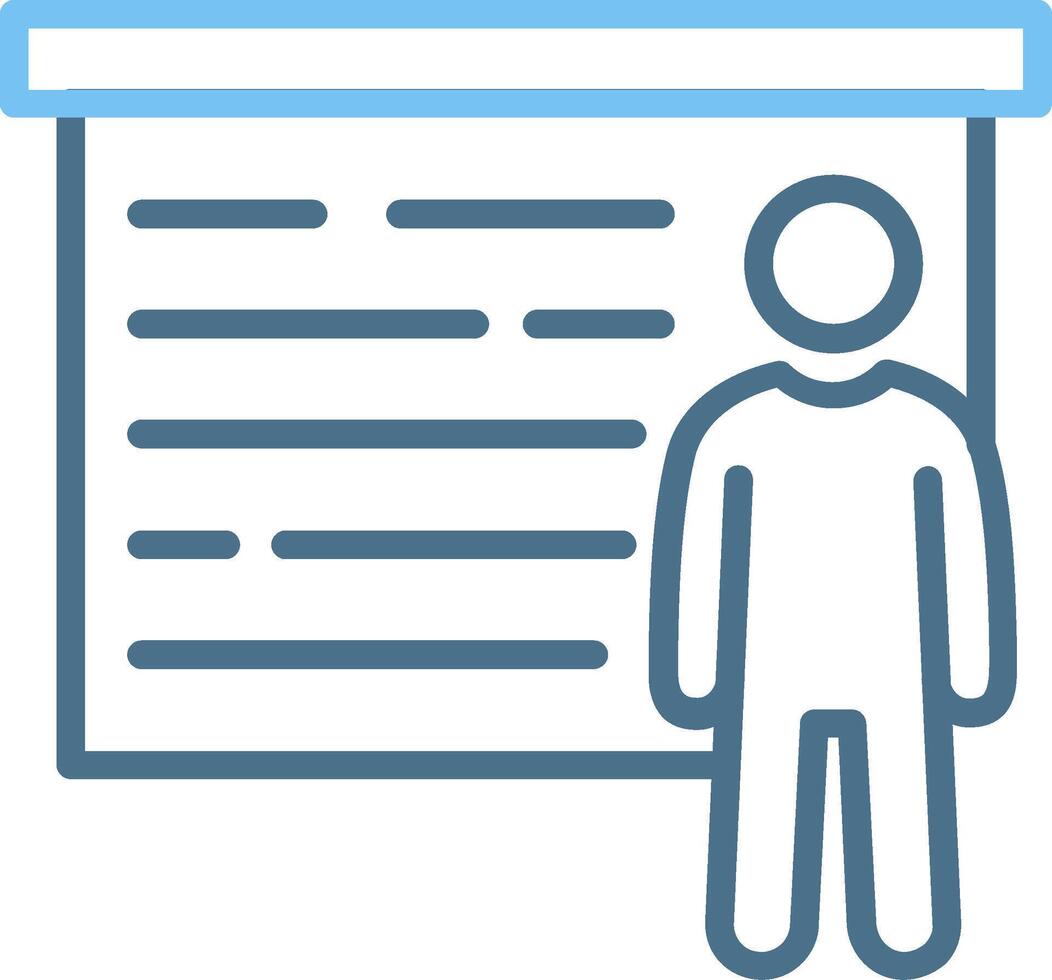 Board Line Two Colour Icon Design vector