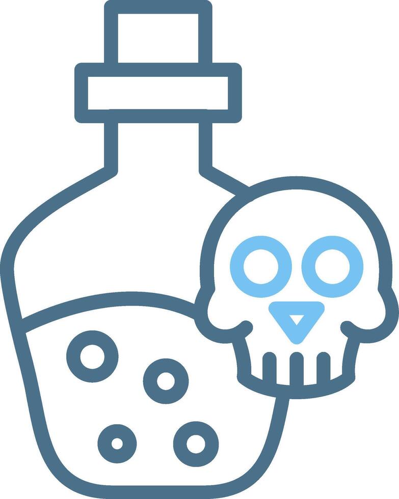 Bottle Line Two Colour Icon Design vector