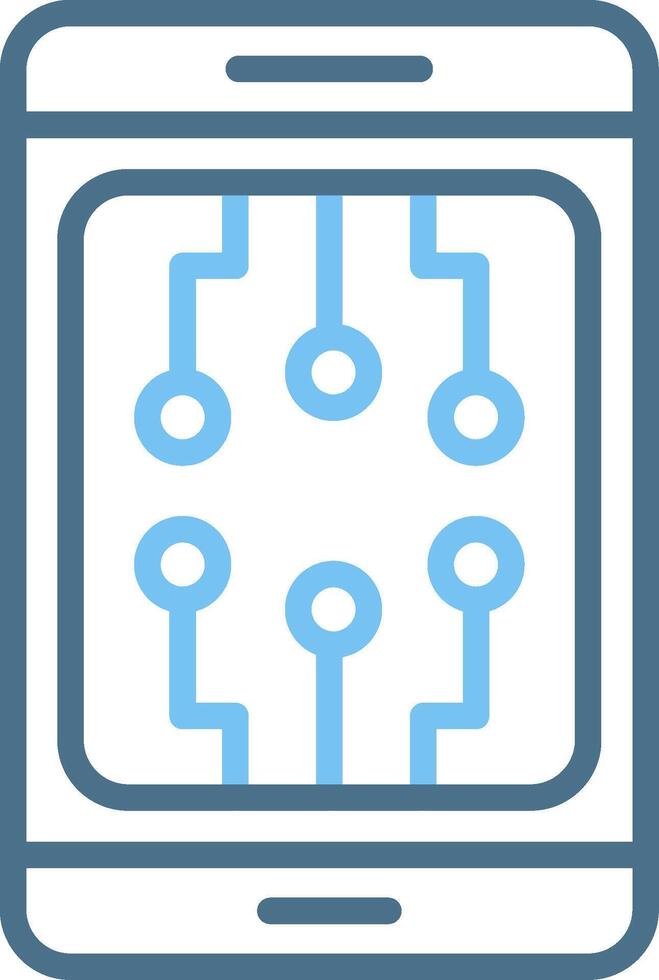 Smartphone Line Two Colour Icon Design vector