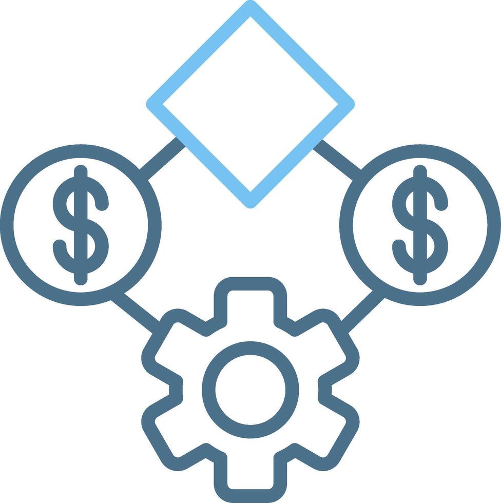 Business Line Two Colour Icon Design vector