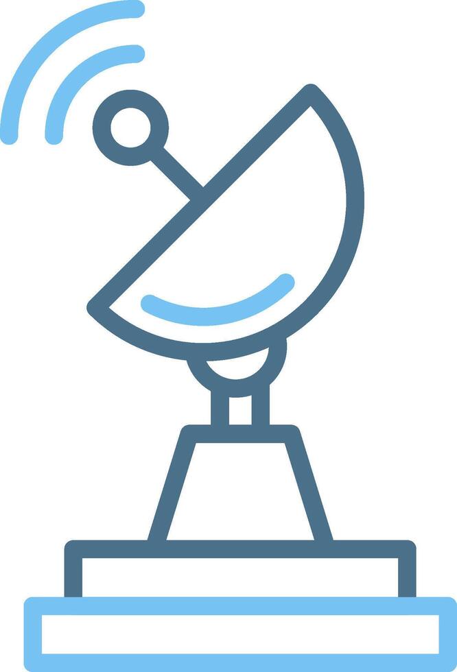 Satellite Dish Line Two Colour Icon Design vector