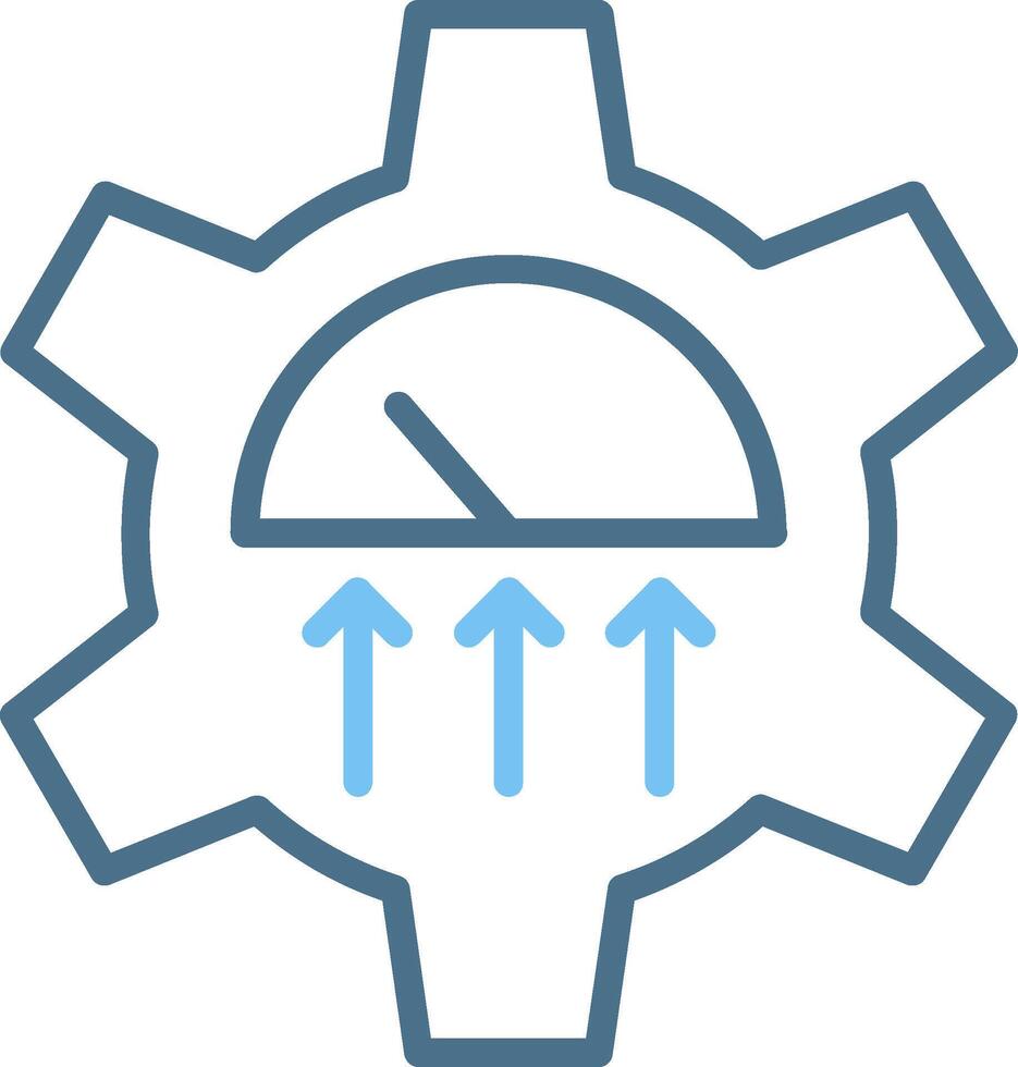 Performance Line Two Colour Icon Design vector