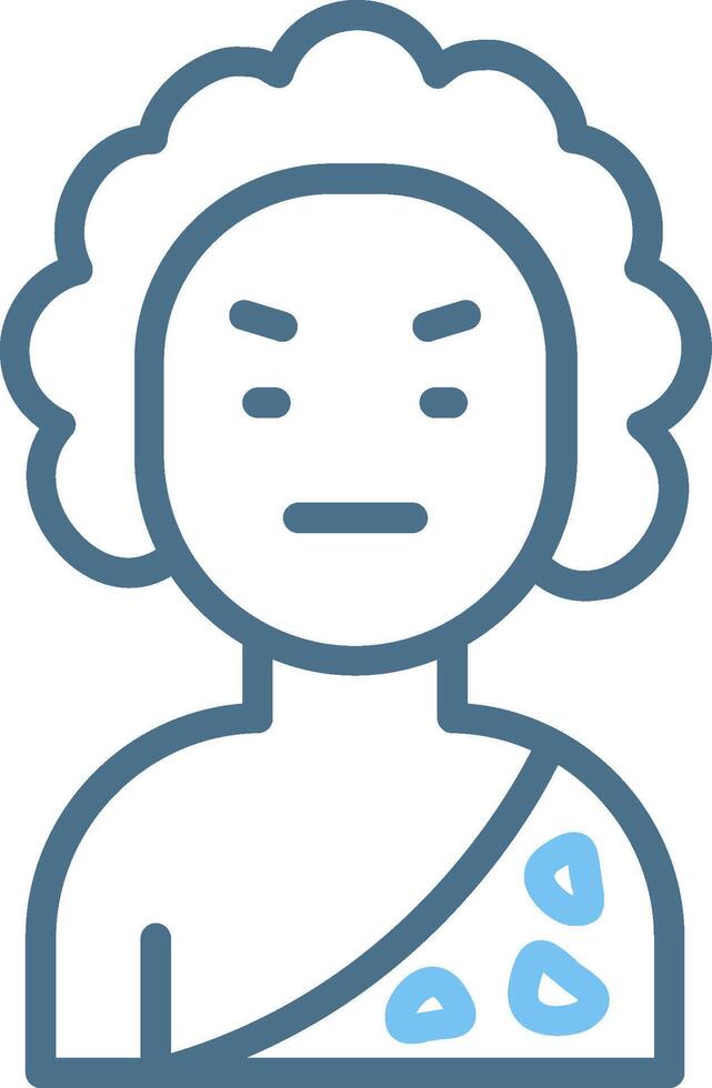 Primitive Line Two Colour Icon Design vector