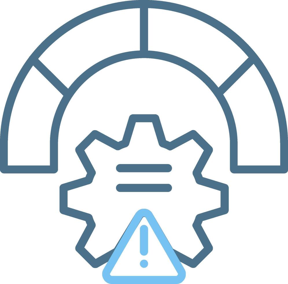 Risk Line Two Colour Icon Design vector