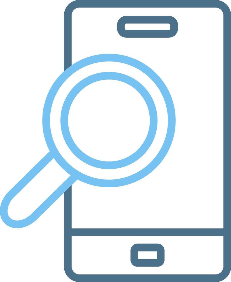 Search Line Two Colour Icon Design vector