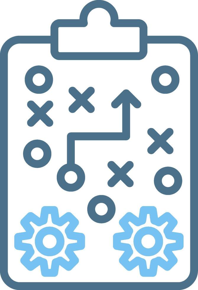 Strategy Line Two Colour Icon Design vector
