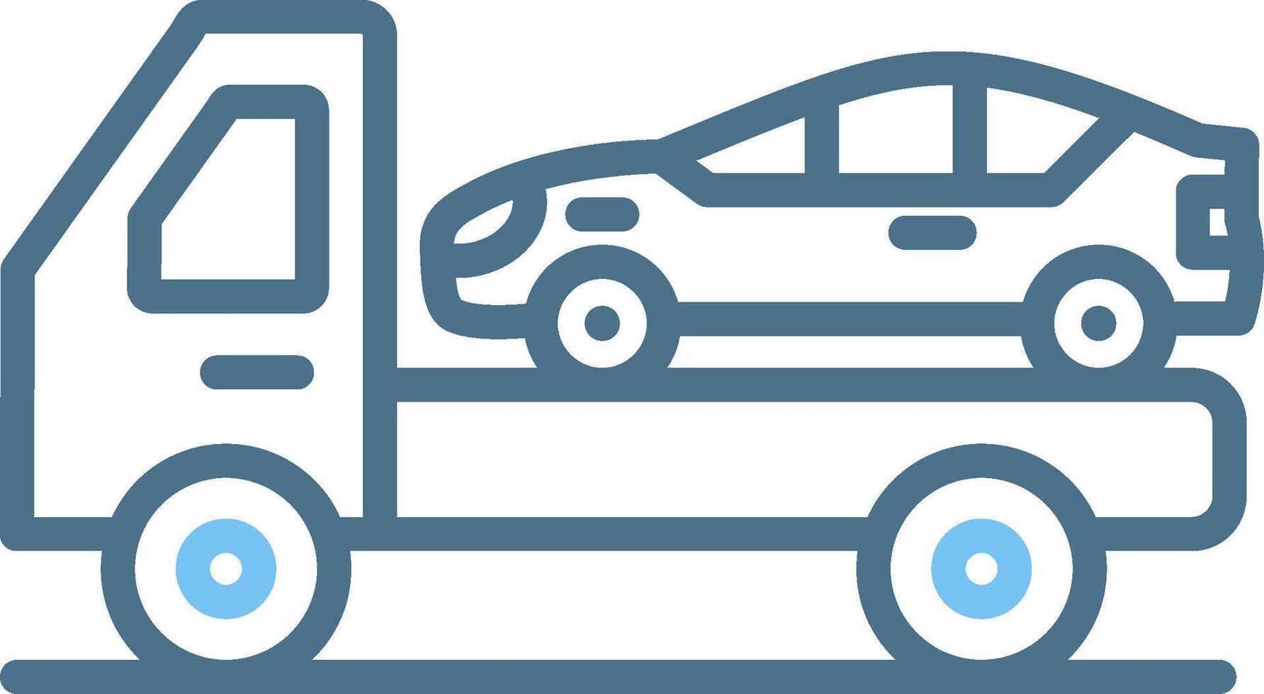 Truck Line Two Colour Icon Design vector