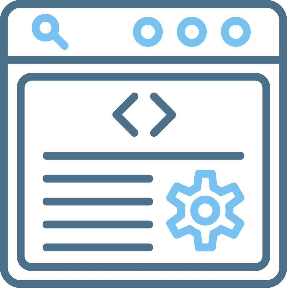 Backend Line Two Colour Icon Design vector