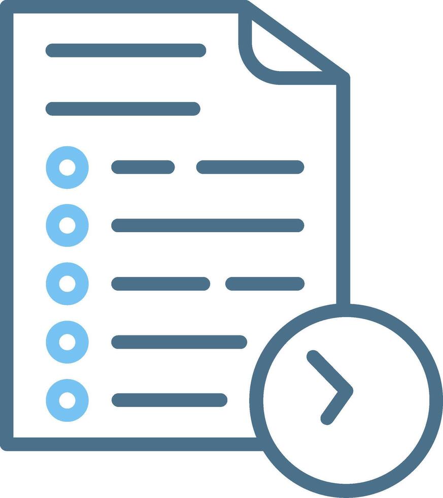 Bullet list Line Two Colour Icon Design vector