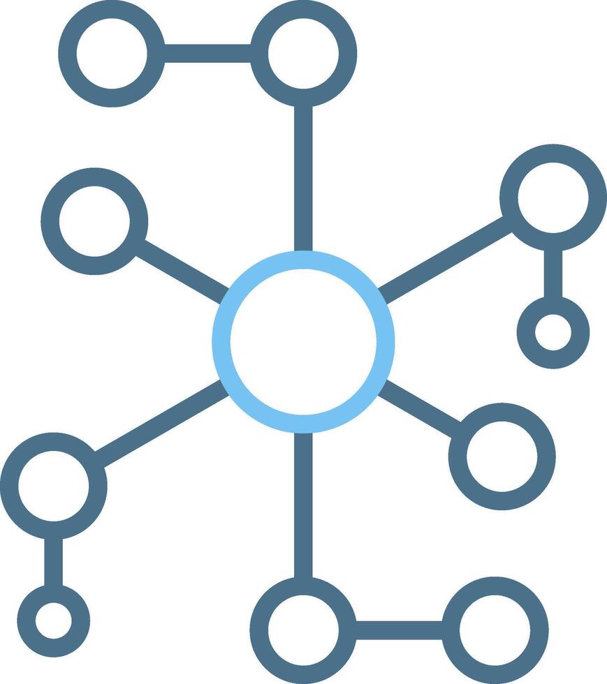 Network Line Two Colour Icon Design vector