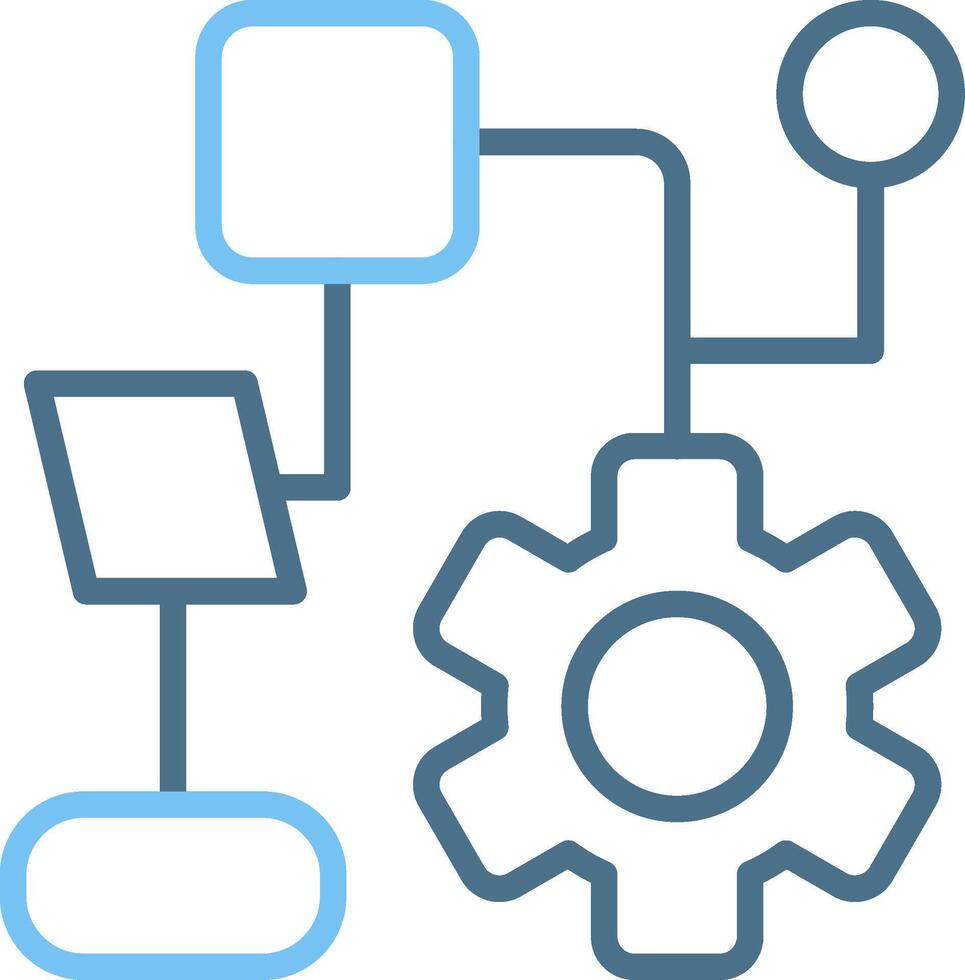 Optimization Line Two Colour Icon Design vector