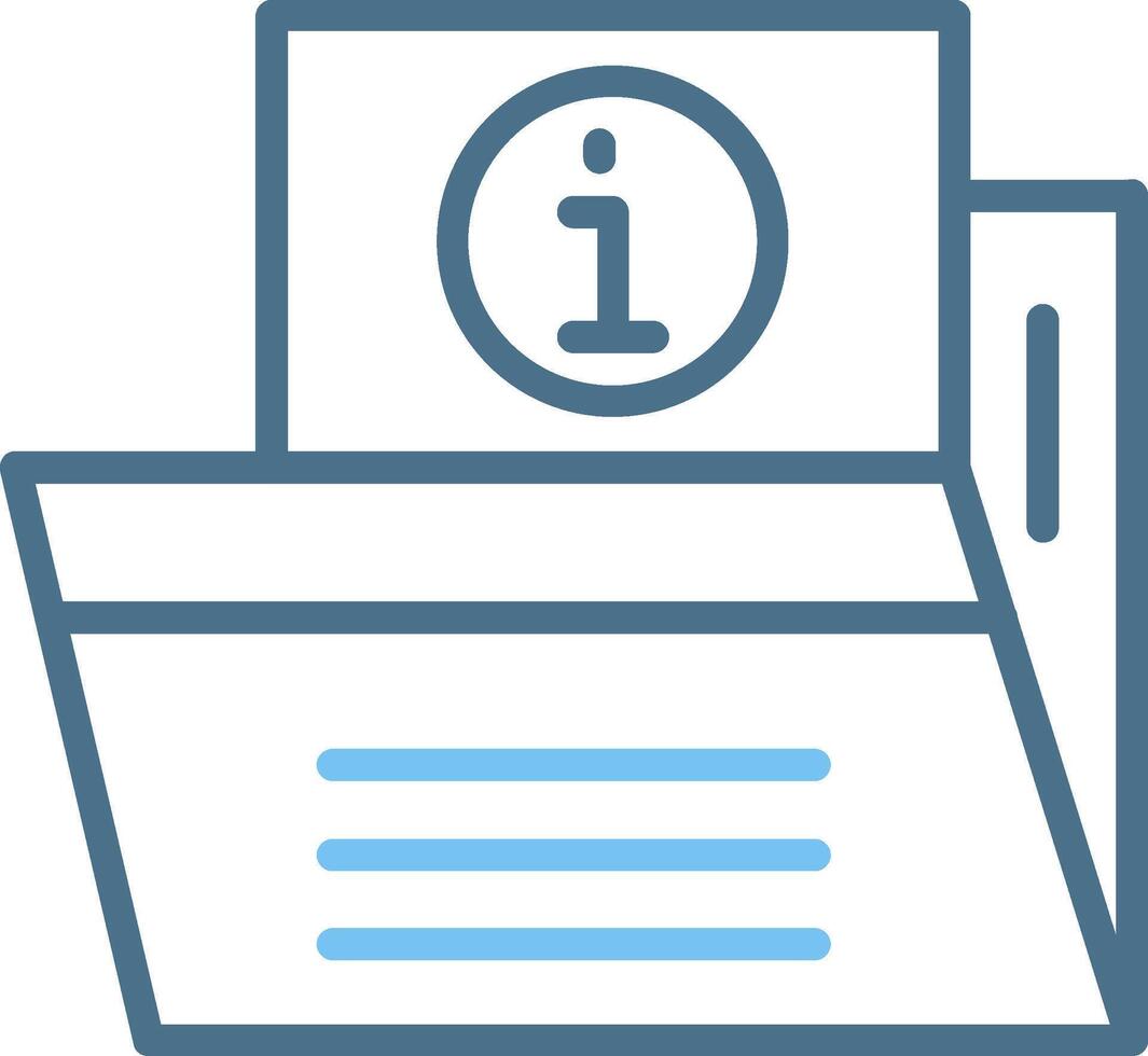 Folder Line Two Colour Icon Design vector