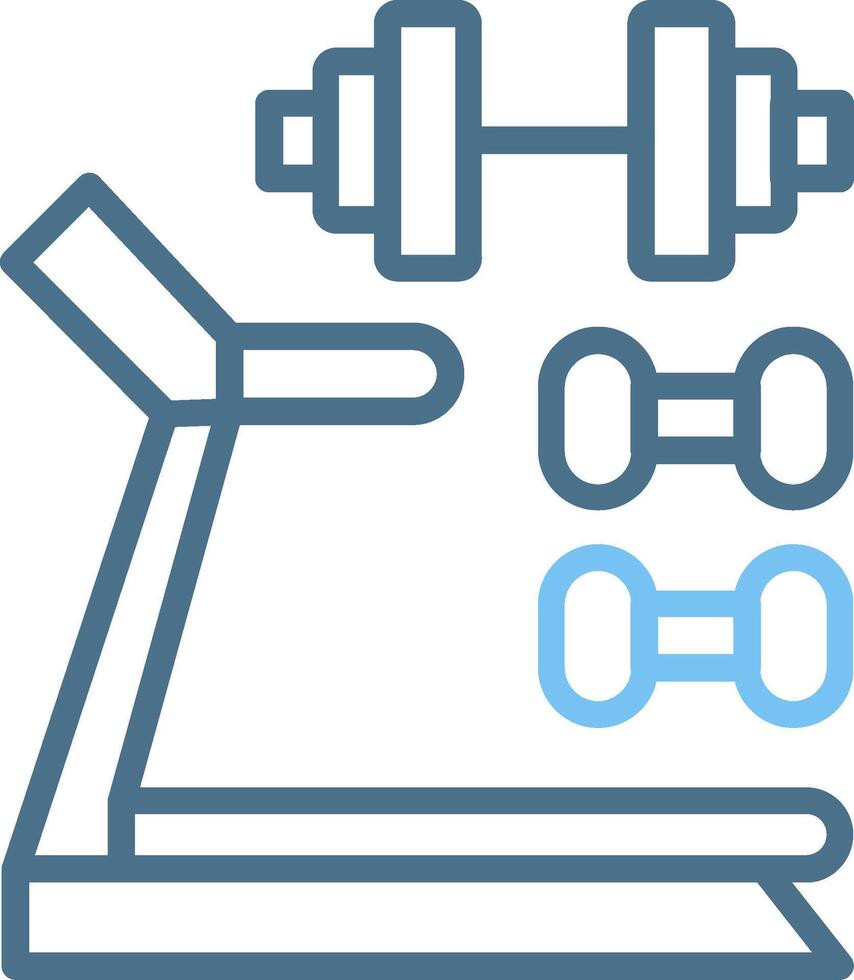 Gym Line Two Colour Icon Design vector