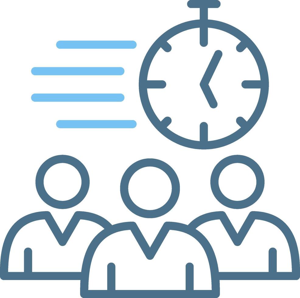 DeadLine Two Colour Line Two Colour Icon Design vector