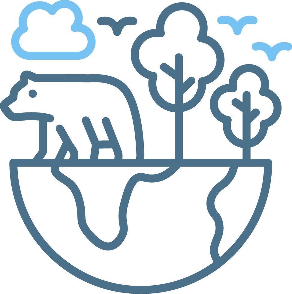Ecology Line Two Colour Icon Design vector