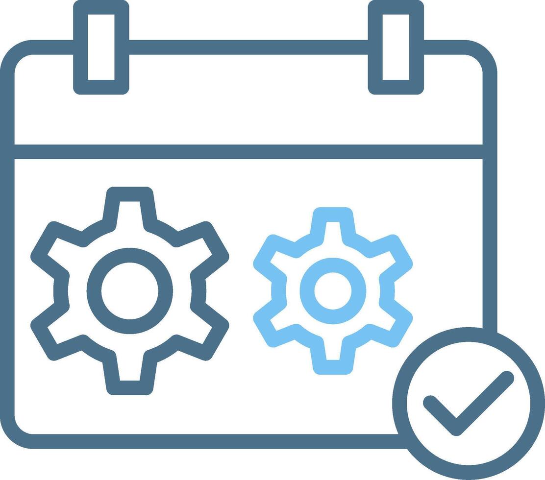 Event Management Line Two Colour Icon Design vector