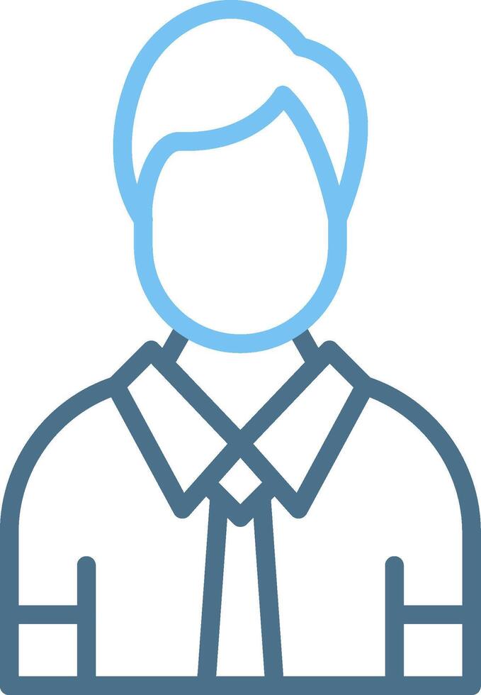 Man Line Two Colour Icon Design vector