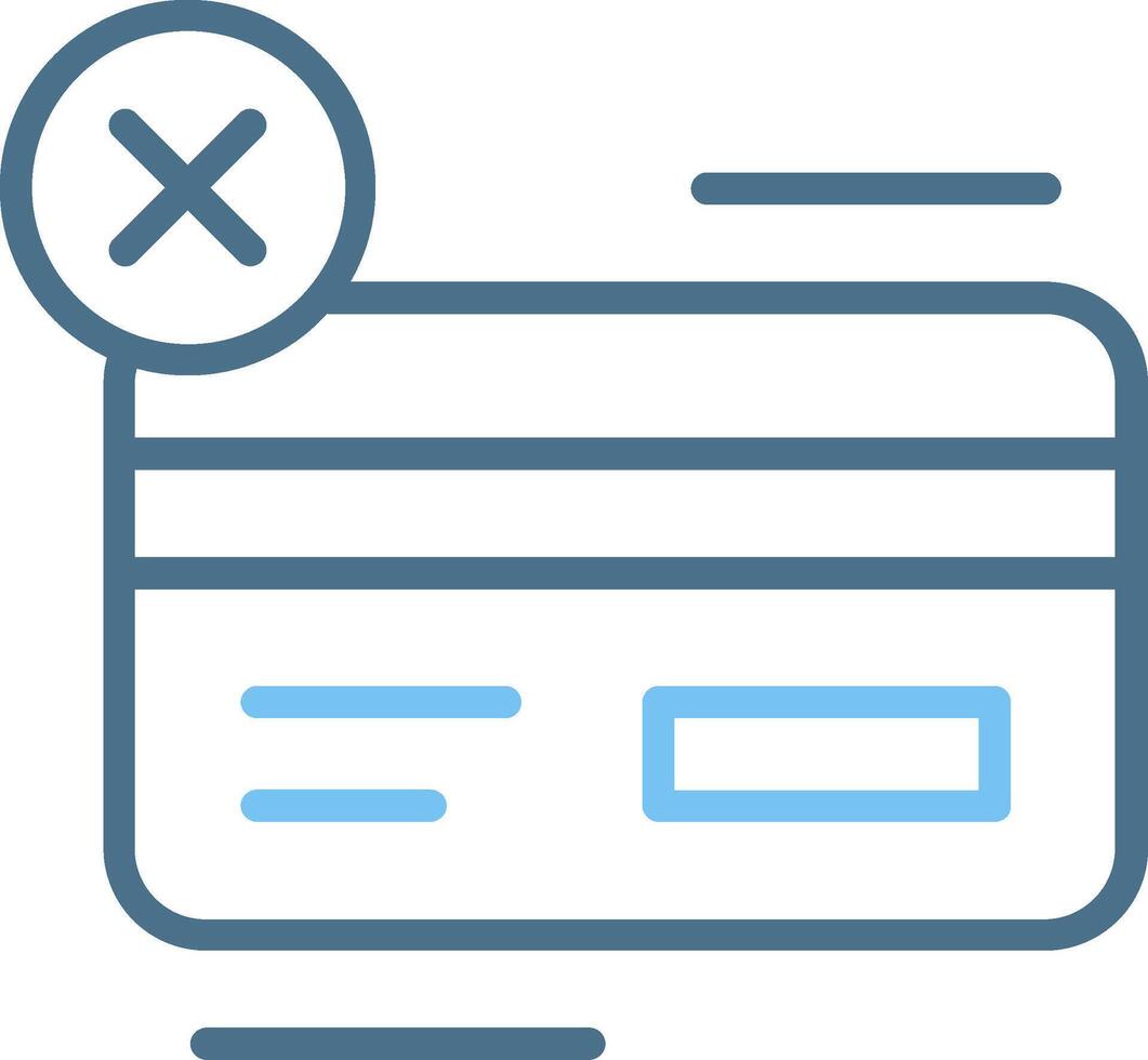 No card Line Two Colour Icon Design vector