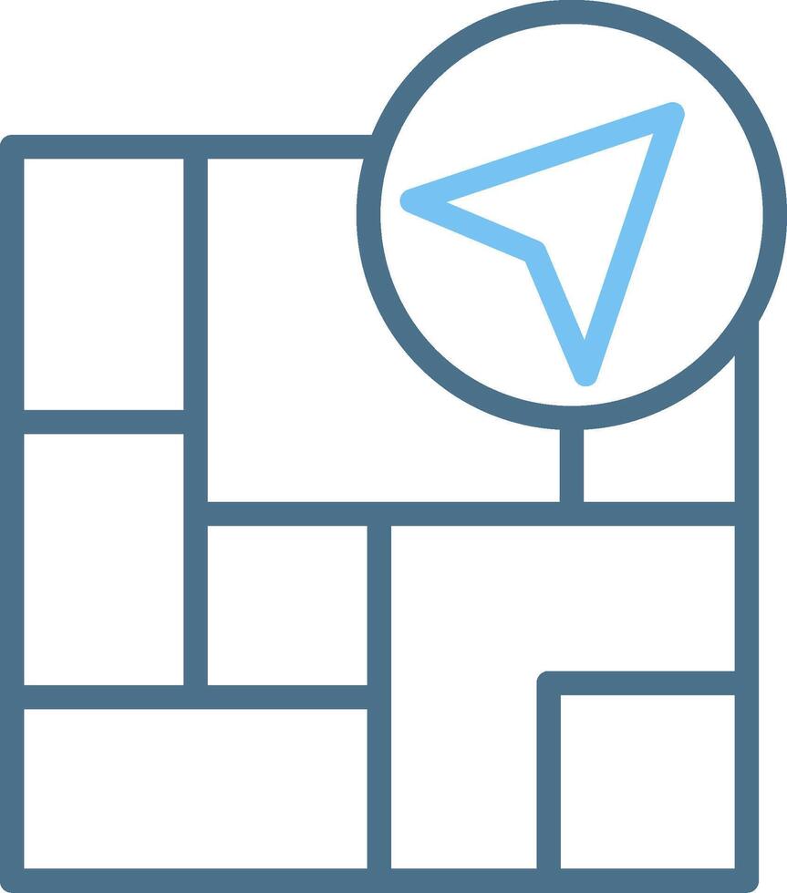 Navigation Line Two Colour Icon Design vector