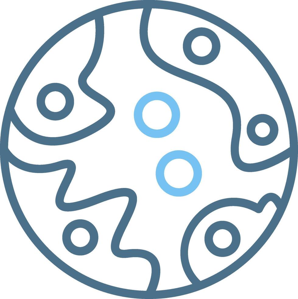 Mars Line Two Colour Icon Design vector