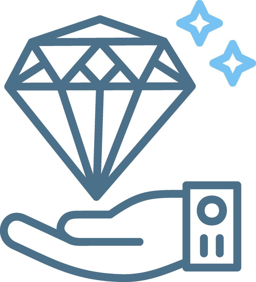 Value Proposal Line Two Colour Icon Design vector